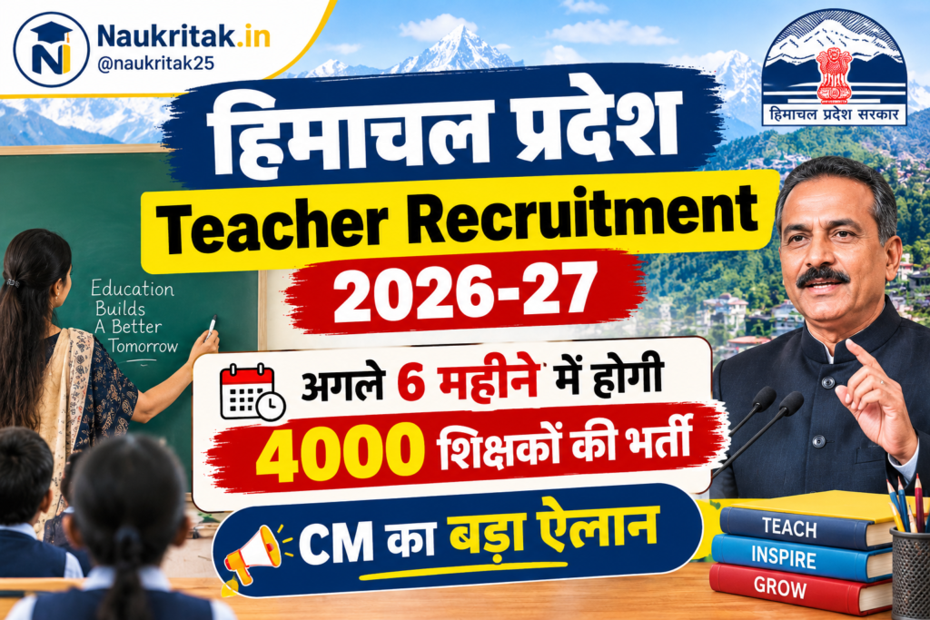 Himachal Pradesh Teacher Recruitment 2026-27