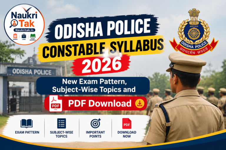 Odisha Police Constable Syllabus 2026: New Exam Pattern, Subject-Wise Topics and PDF Download